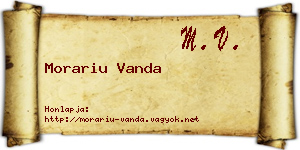 Morariu Vanda névjegykártya